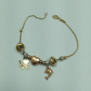 PULSERA ORO, ORO COMBINADO 10 K 4 GRMS (SEMINUEVO)