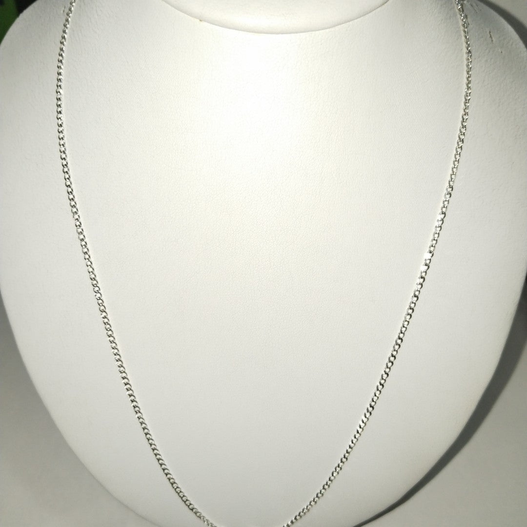 CADENA TEJIDO BARBADO PLATA .925 55 CM 4.9 GR (NUEVO)