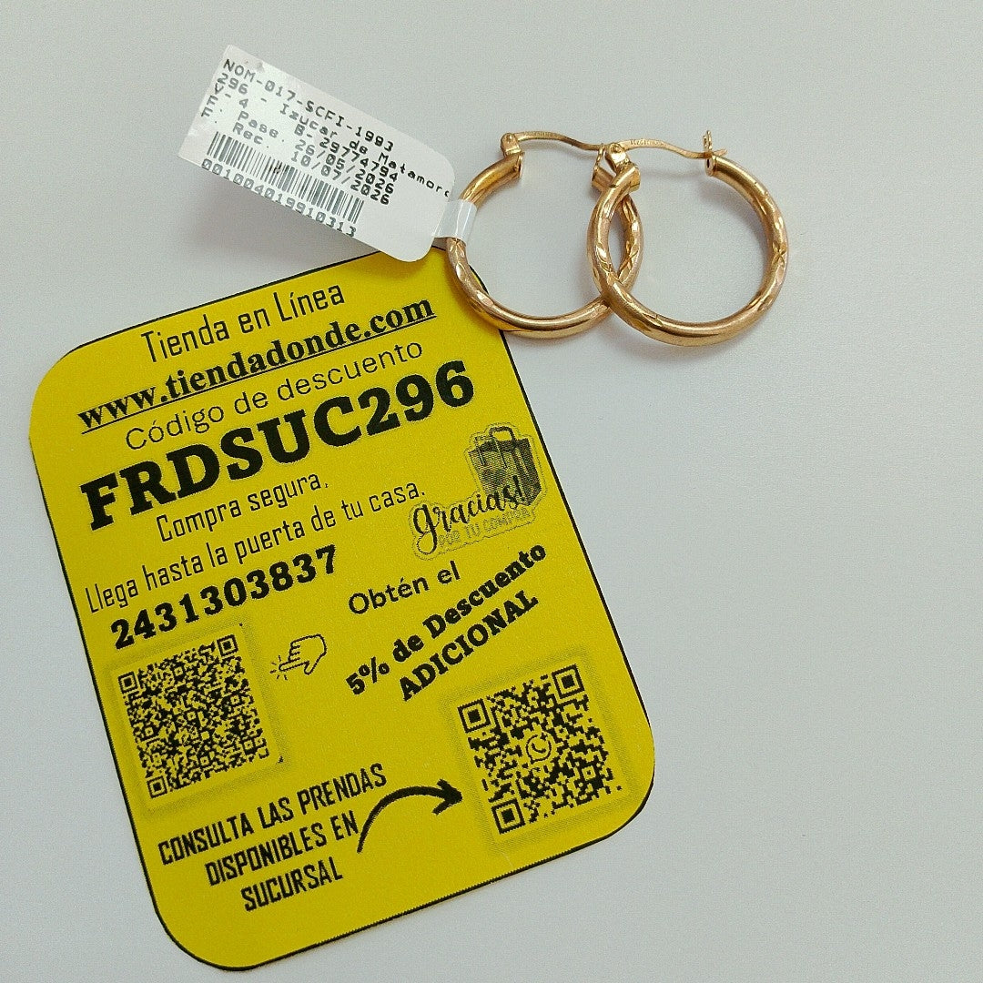 ARRACADAS PAR ORO 10 K 2.6 GRMS (SEMINUEVO)