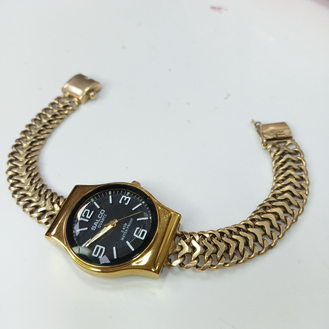 RELOJ CAJA ACERO PULSO ORO ORO 10 K 41.5 GRMS (SEMINUEVO)