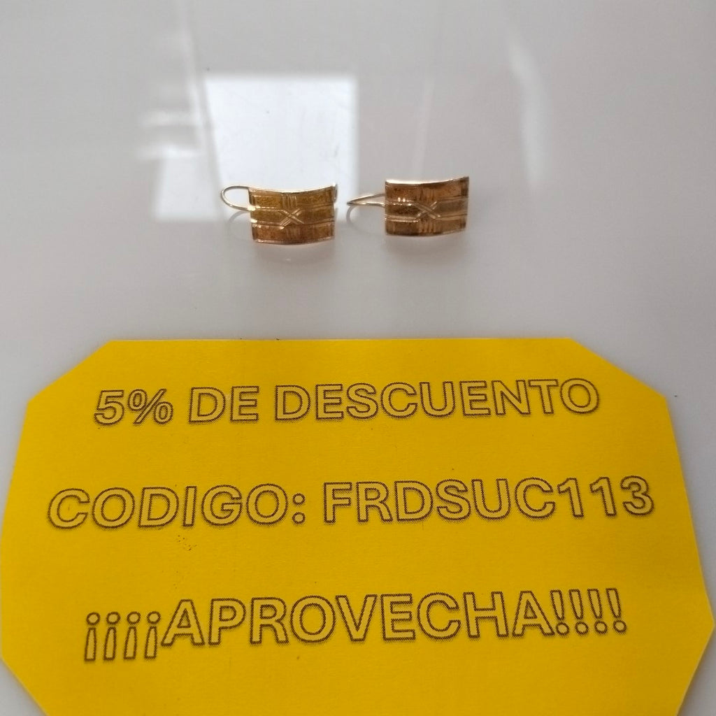 ARETES PAR ORO,RODIADO 10 K 1,70 GRMS (SEMINUEVO)