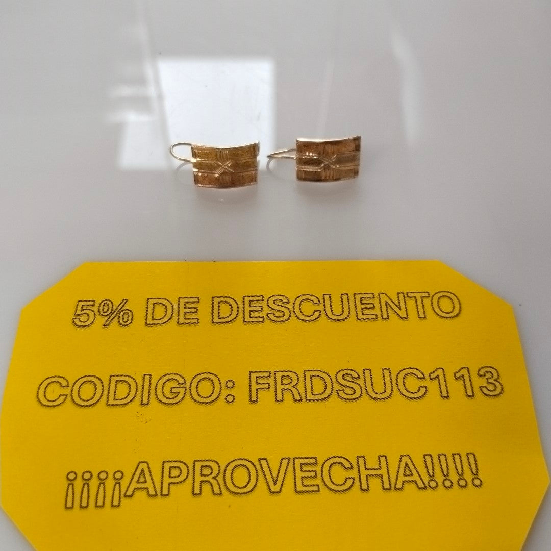 ARETES PAR ORO,RODIADO 10 K 1,70 GRMS (SEMINUEVO)