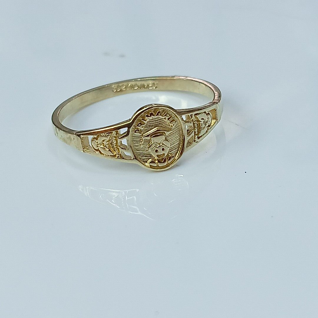 ANILLO DE GRADUACIÓN ORO 10 K 1.3 GRMS (SEMINUEVO)