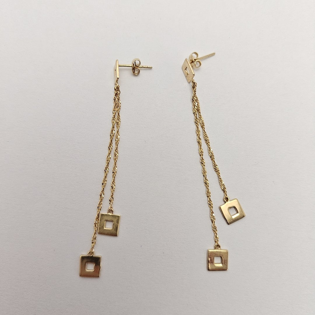 BROQUELES PAR ORO 14 K 1,90 GRMS (SEMINUEVO)