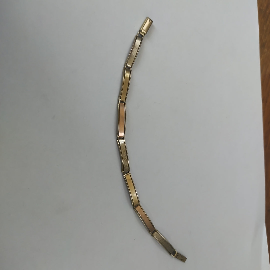 PULSERA ORO COMBINADO 10 K 7.4 GRMS (SEMINUEVO)