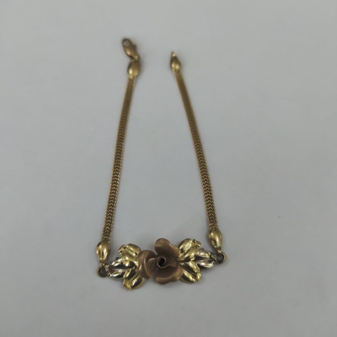 PULSERA ORO COMBINADO 14 K 5.8 GRMS (SEMINUEVO)