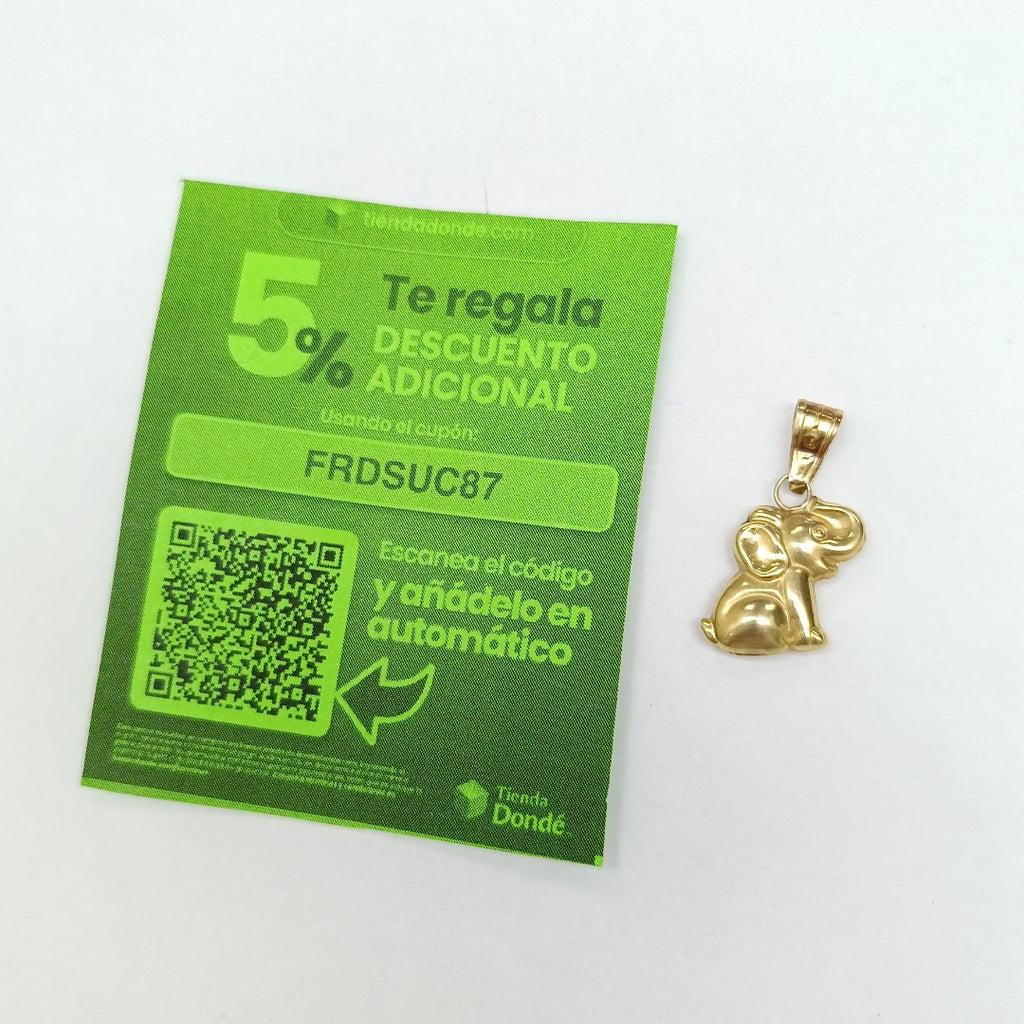 K1 0,80 GRMS 14 K ESPECIFICACIONES COMPLEMENTARIAS DIJE FORMA ELEFANTE (SEMINUEVO)