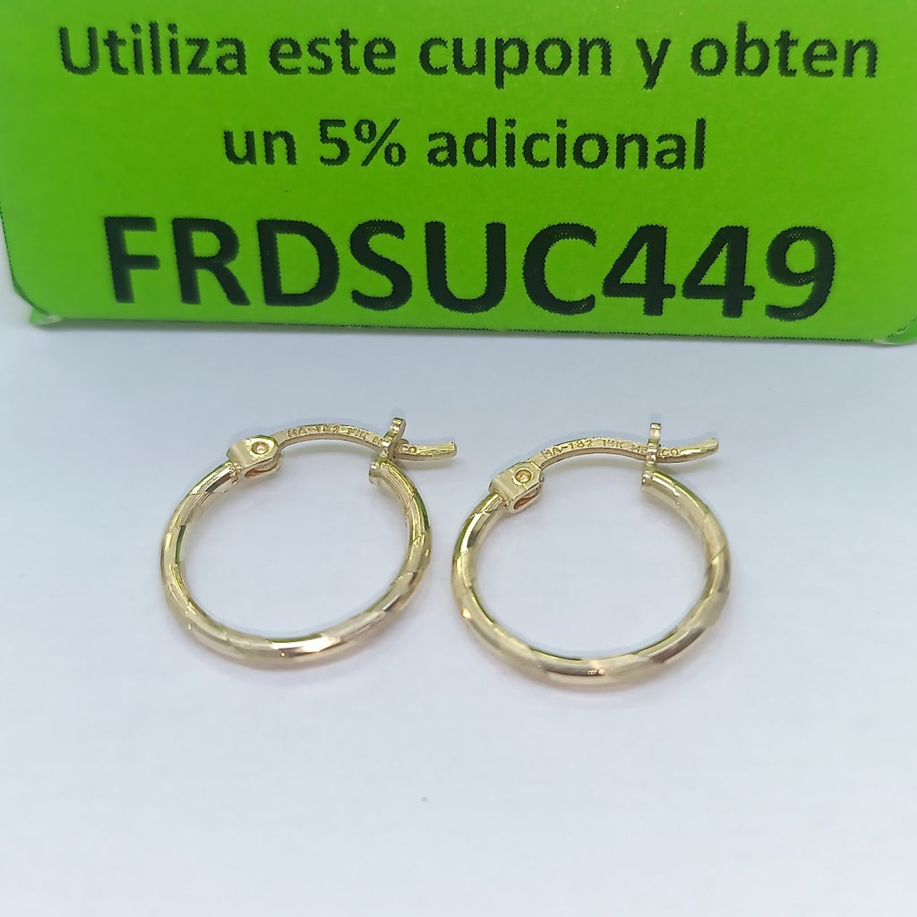 ARRACADAS PAR ORO 14 K 1.2 GRMS (SEMINUEVO)