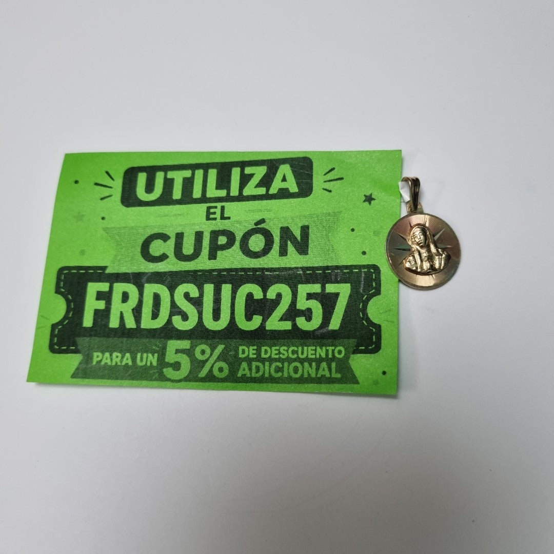 MEDALLA RELIGIOSA ORO, ORO COMBINADO 10 K 1.8 GRMS (SEMINUEVO)