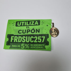 MEDALLA RELIGIOSA ORO, ORO COMBINADO 10 K 1.8 GRMS (SEMINUEVO)