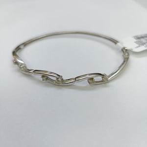 PULSERA RIGIDA ORO BLANCO 14 K 6,60 GRMS (SEMINUEVO)
