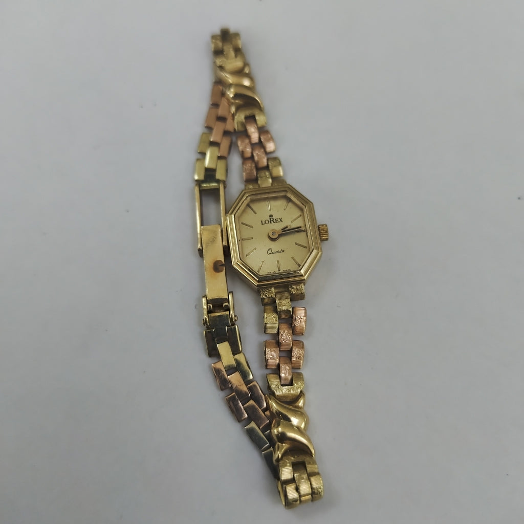 RELOJ CAJA Y PULSO ORO ORO, ORO COMBINADO 14 K 16 GRMS (SEMINUEVO)
