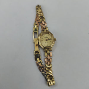 RELOJ CAJA Y PULSO ORO ORO, ORO COMBINADO 14 K 16 GRMS (SEMINUEVO)