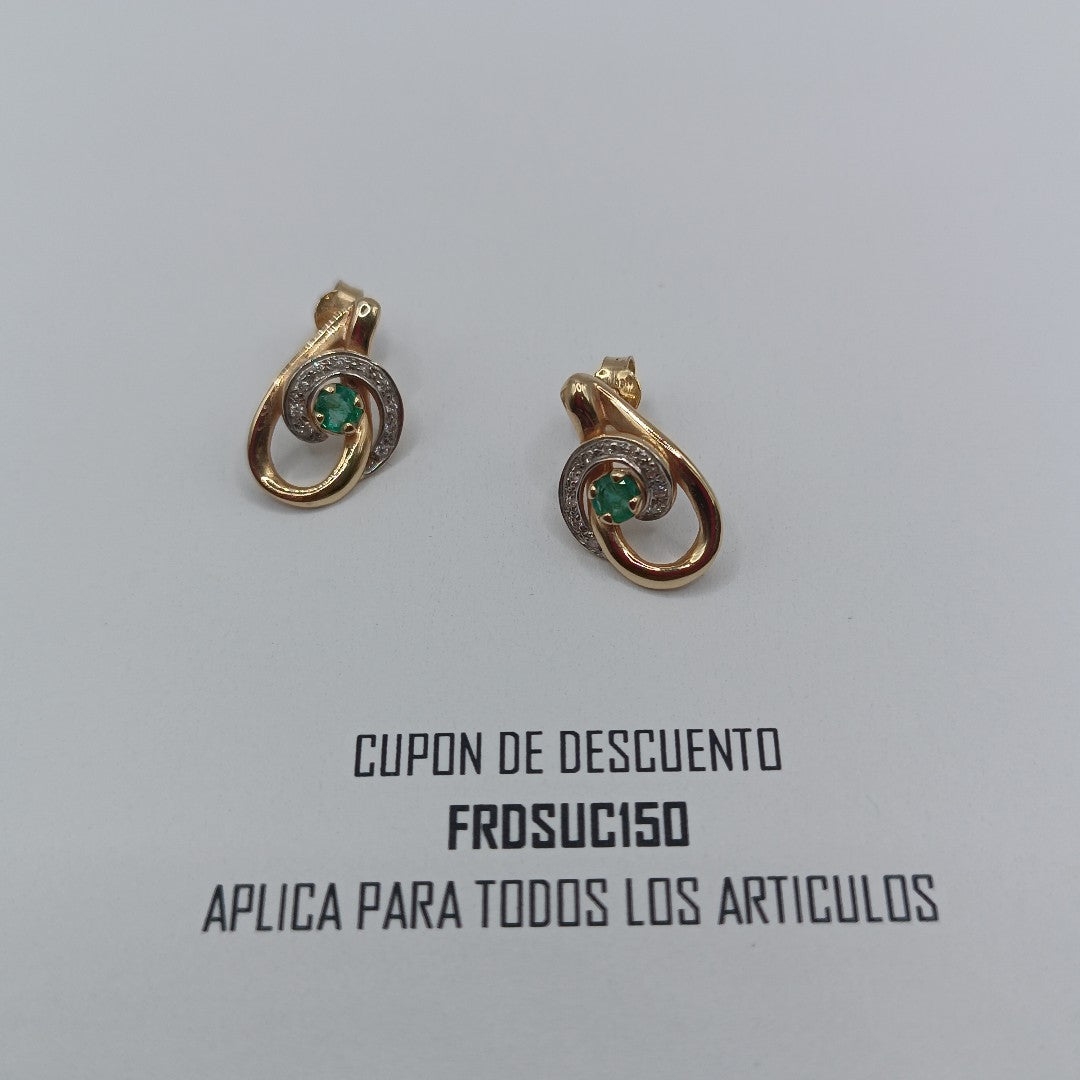 BROQUELES PAR ORO 14 K 3,30 GRMS (SEMINUEVO)