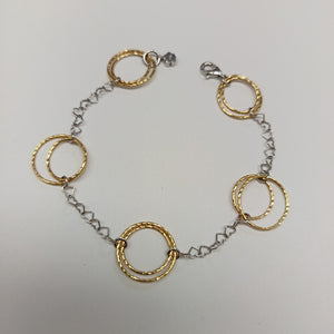 PULSERA ORO COMBINADO 14 K 4,70 GRMS (SEMINUEVO)
