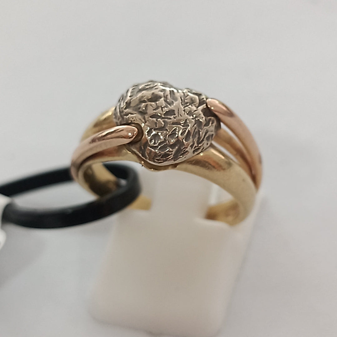 ANILLO ORO COMBINADO 18 K 6,80 GRMS (SEMINUEVO)