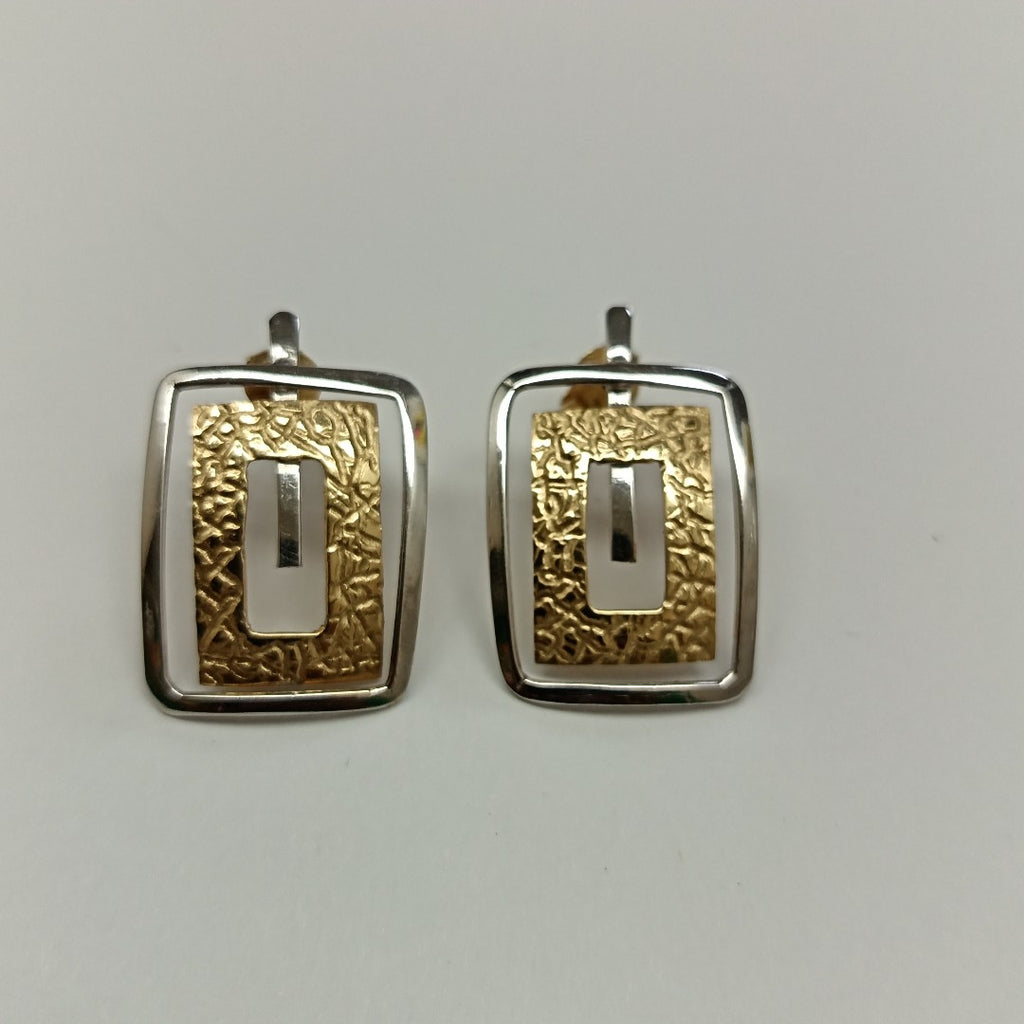 BROQUELES PAR ORO COMBINADO 14 K 4,30 GRMS (SEMINUEVO)