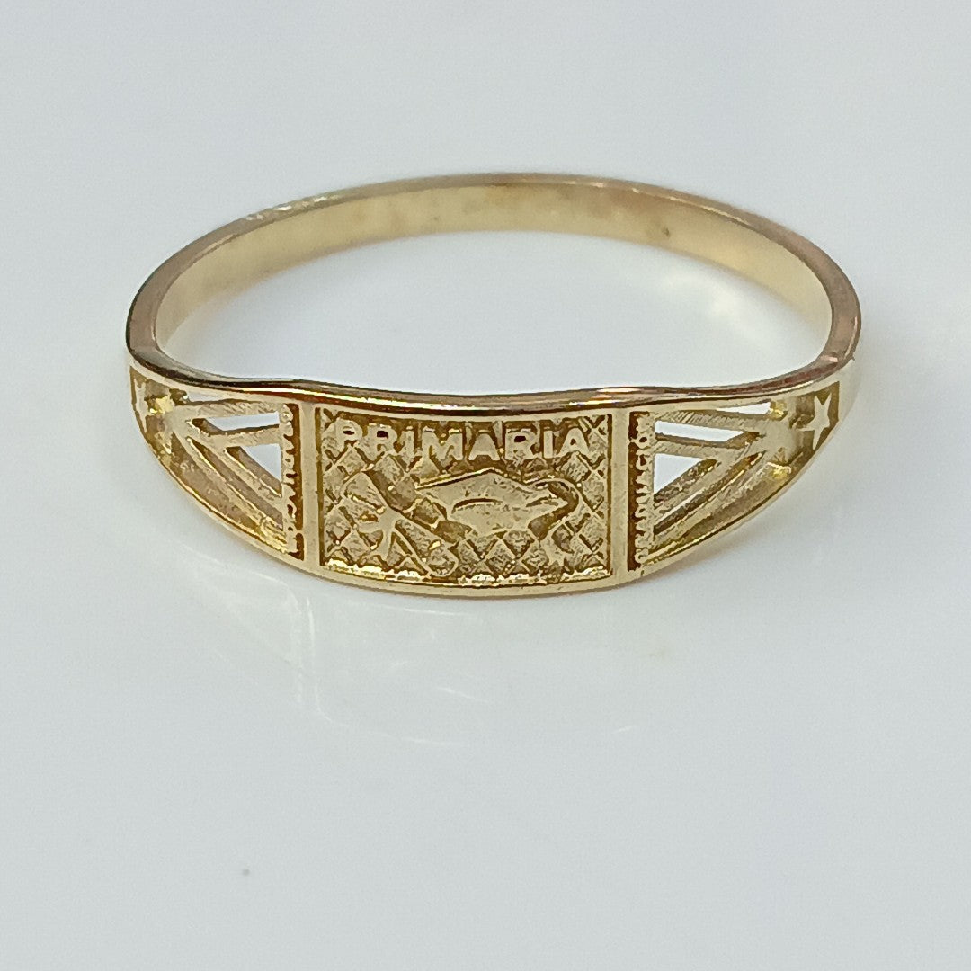 ANILLO DE GRADUACIÓN ORO 10 K 1.3 GRMS (SEMINUEVO)