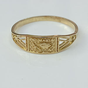 ANILLO DE GRADUACIÓN ORO 10 K 1.3 GRMS (SEMINUEVO)