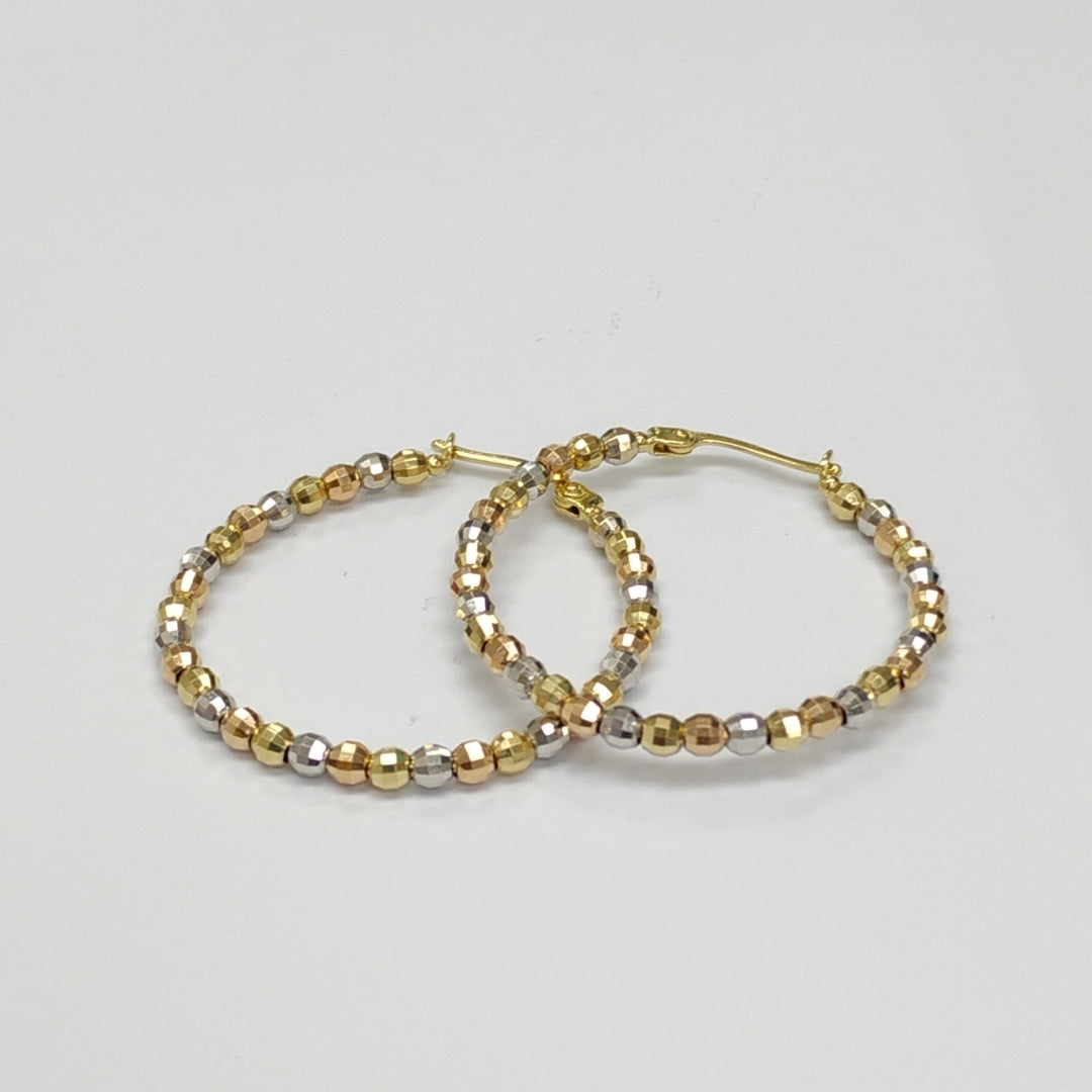 ARRACADAS PAR ORO COMBINADO 14 K 4.6 GRMS (SEMINUEVO)