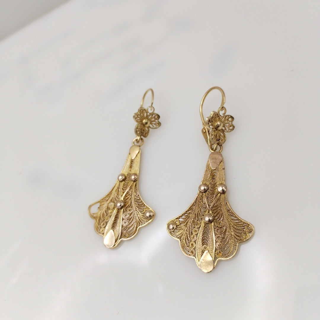 ARETES PAR ORO 8 K 9 GRMS (SEMINUEVO)