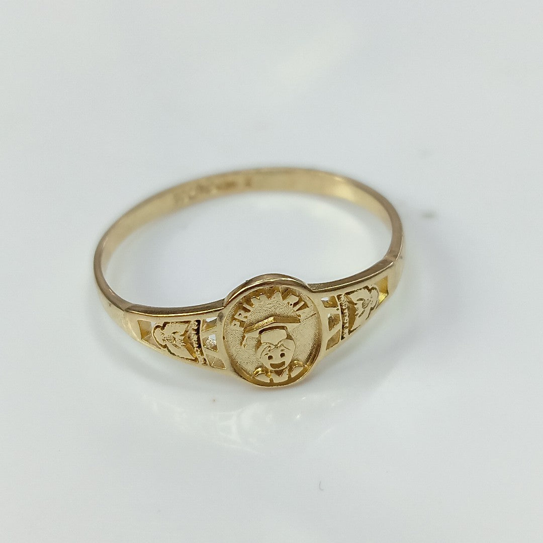 ANILLO DE GRADUACIÓN ORO 10 K 1.1 GRMS (SEMINUEVO)