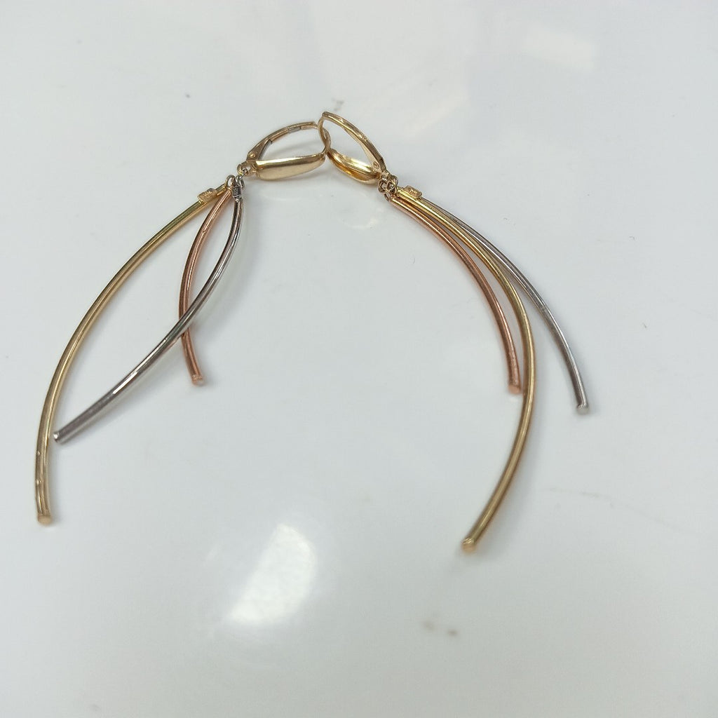 ARETES PAR ORO COMBINADO 10 K 2.7 GRMS (SEMINUEVO)