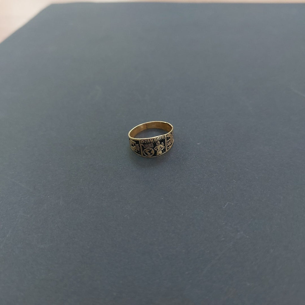ANILLO DE GRADUACIÓN ORO 10 K 1.5 GRMS (SEMINUEVO)