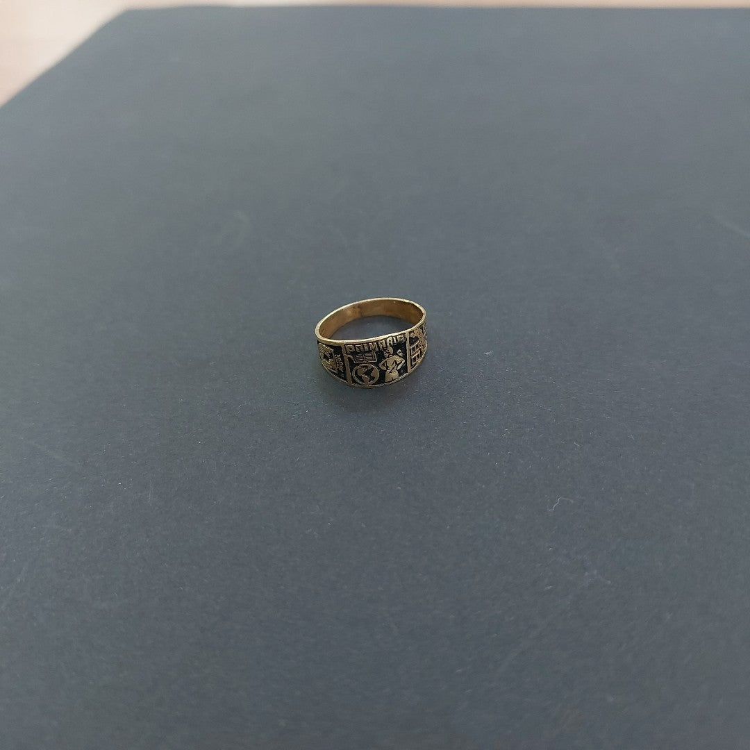 ANILLO DE GRADUACIÓN ORO 10 K 1.5 GRMS (SEMINUEVO)