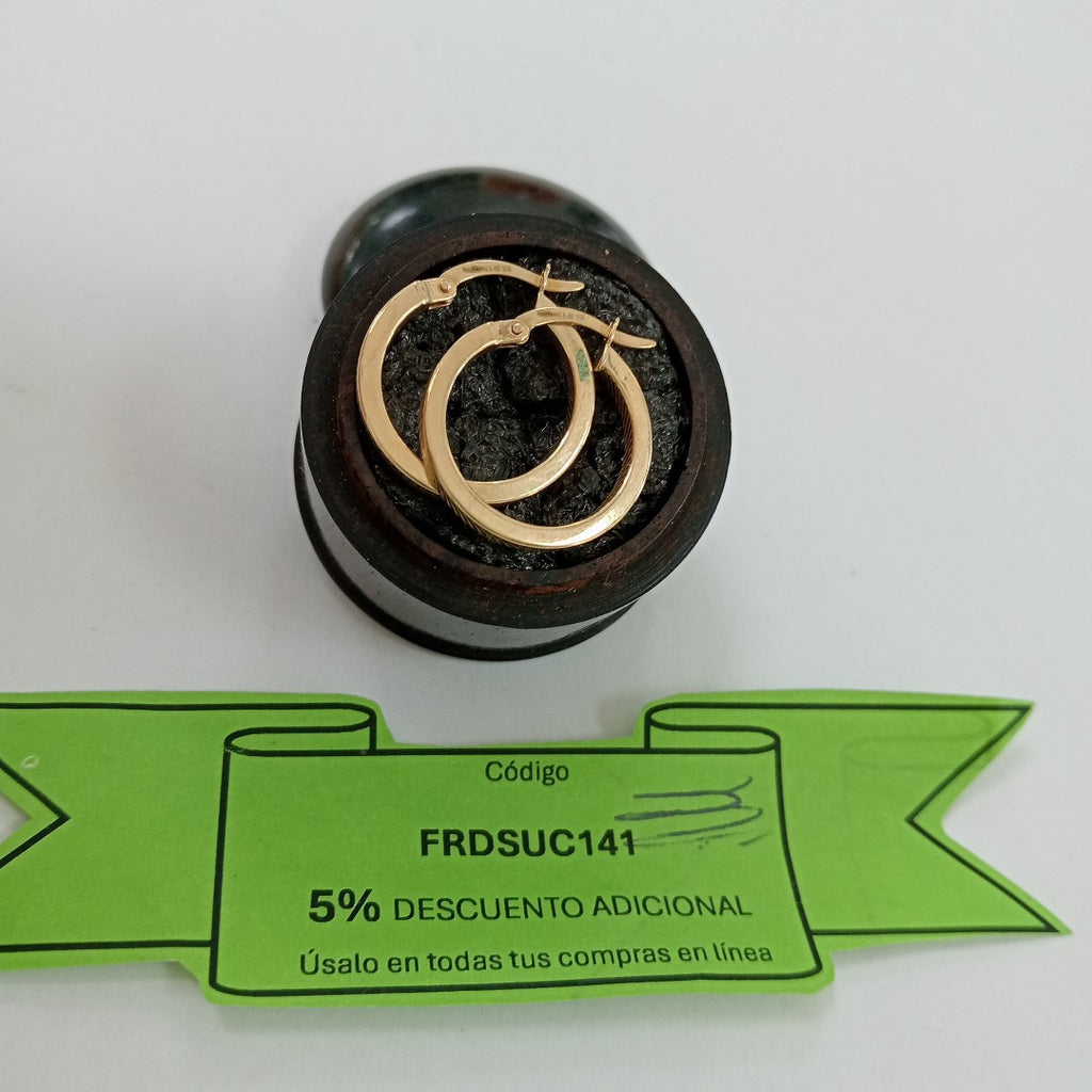 ARRACADAS PAR ORO 10 K 1.2 GRMS (SEMINUEVO)