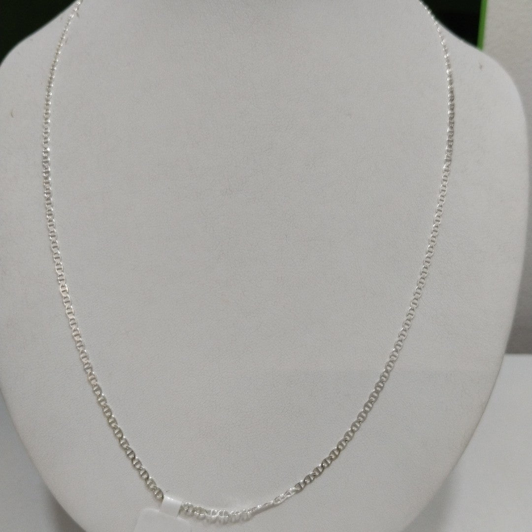 CADENA TEJIDO GUCHI PLATA .925 55 CM 3.4 GR (NUEVO)
