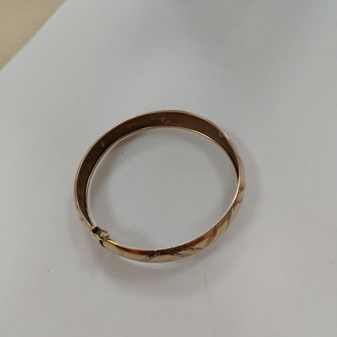 PULSERA RIGIDA ORO, ORO COMBINADO 10 K 9.5 GRMS (SEMINUEVO)