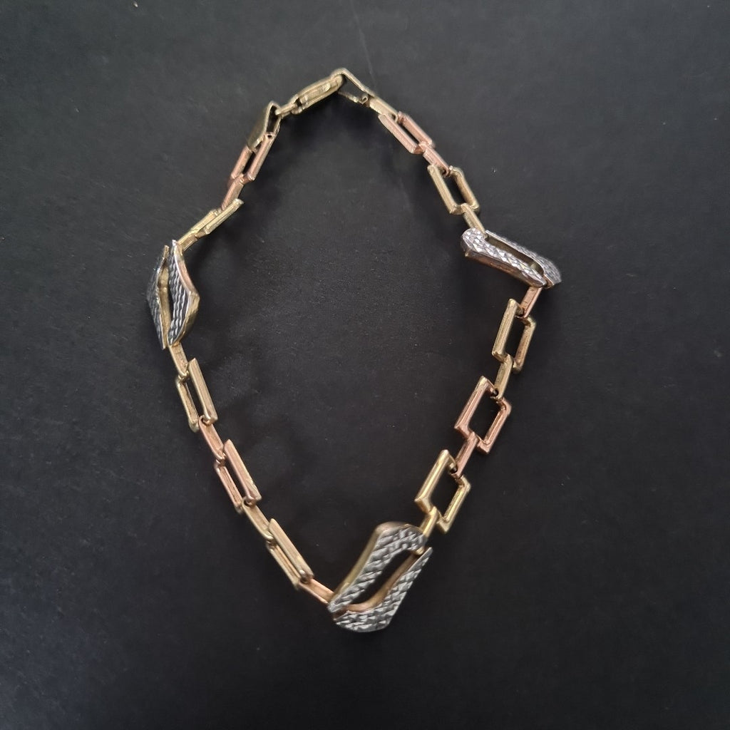 PULSERA ORO COMBINADO 10 K 5,00 GRMS (SEMINUEVO)