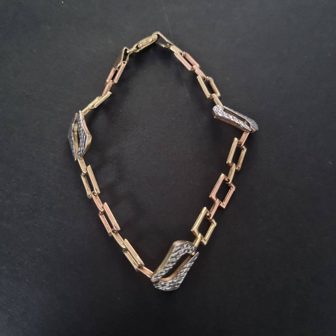 PULSERA ORO COMBINADO 10 K 5,00 GRMS (SEMINUEVO)