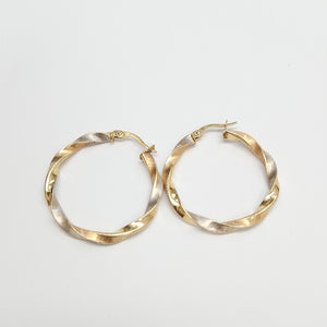 ARRACADAS PAR ORO COMBINADO 14 K 2,50 GRMS (SEMINUEVO)
