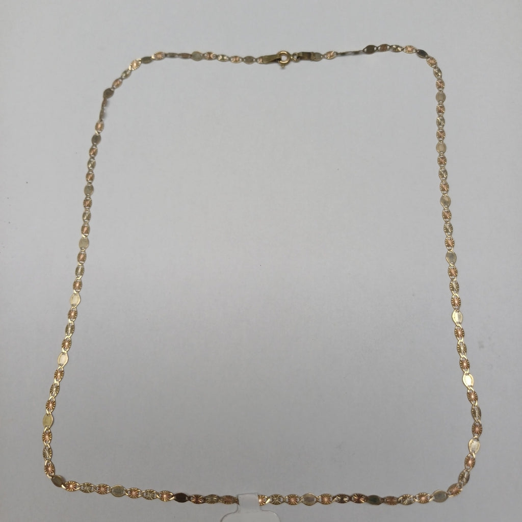 CADENA ORO, ORO COMBINADO 10 K 2.2 GRMS (SEMINUEVO)