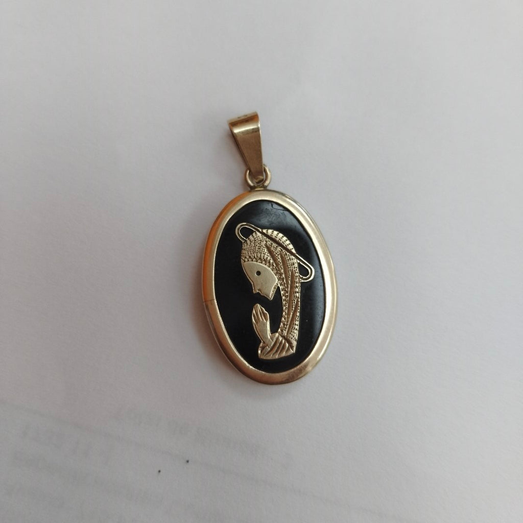 DIJE, MEDALLA RELIGIOSA ORO 10 K 3.5 GRMS (SEMINUEVO)