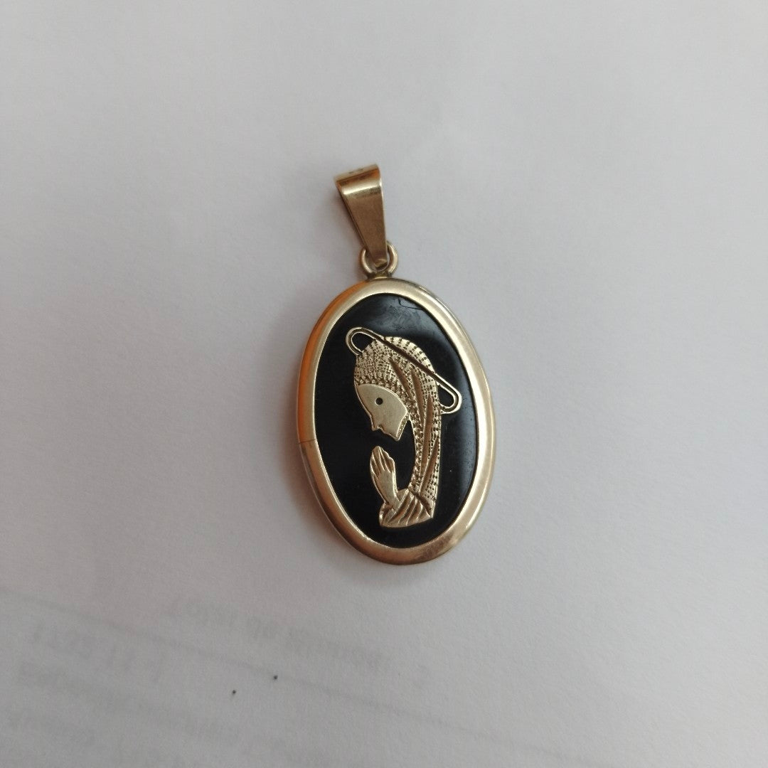 DIJE, MEDALLA RELIGIOSA ORO 10 K 3.5 GRMS (SEMINUEVO)