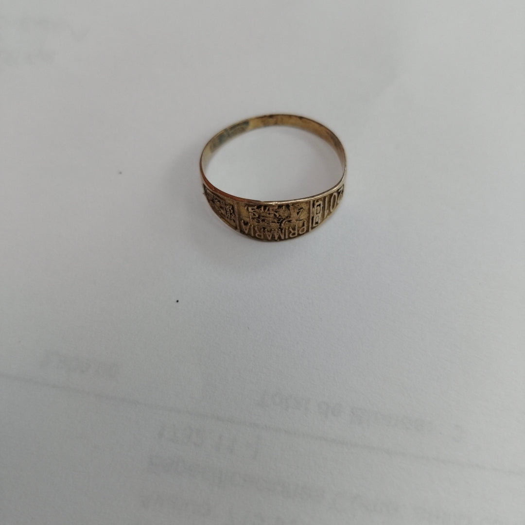 ANILLO DE GRADUACIÓN ORO 8 K 1.2 GRMS (SEMINUEVO)
