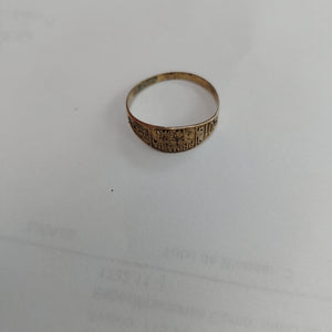 ANILLO DE GRADUACIÓN ORO 8 K 1.2 GRMS (SEMINUEVO)