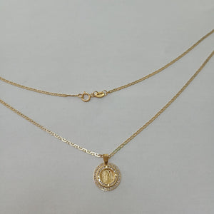 CADENA,MEDALLA RELIGIOSA ORO 10 K 2,60 GRMS (SEMINUEVO)