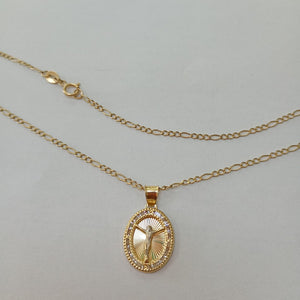 CADENA,MEDALLA RELIGIOSA ORO 10 K 3,50 GRMS (SEMINUEVO)