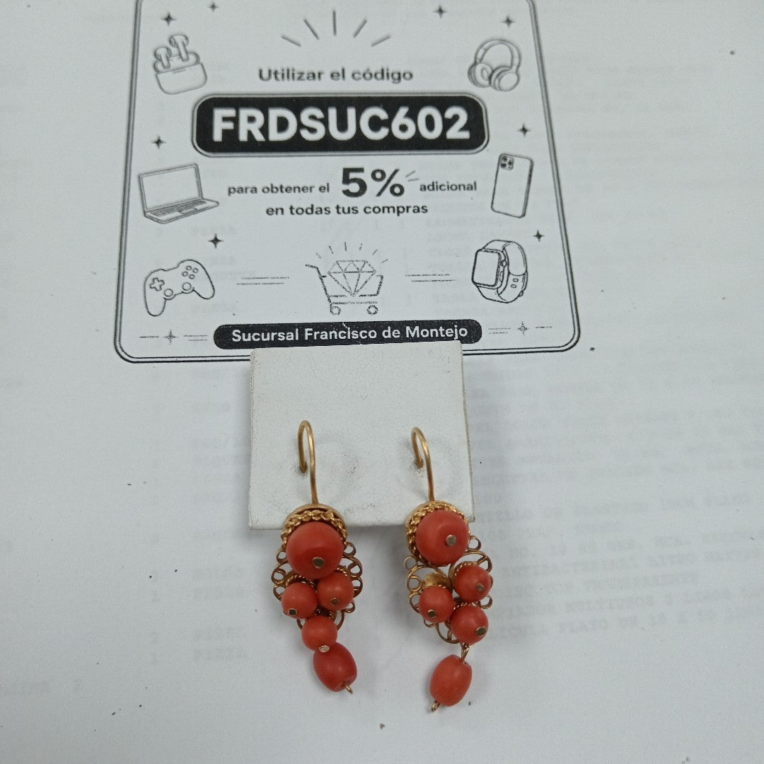 ARETES PAR ORO 8 K 7,50 GRMS (SEMINUEVO)