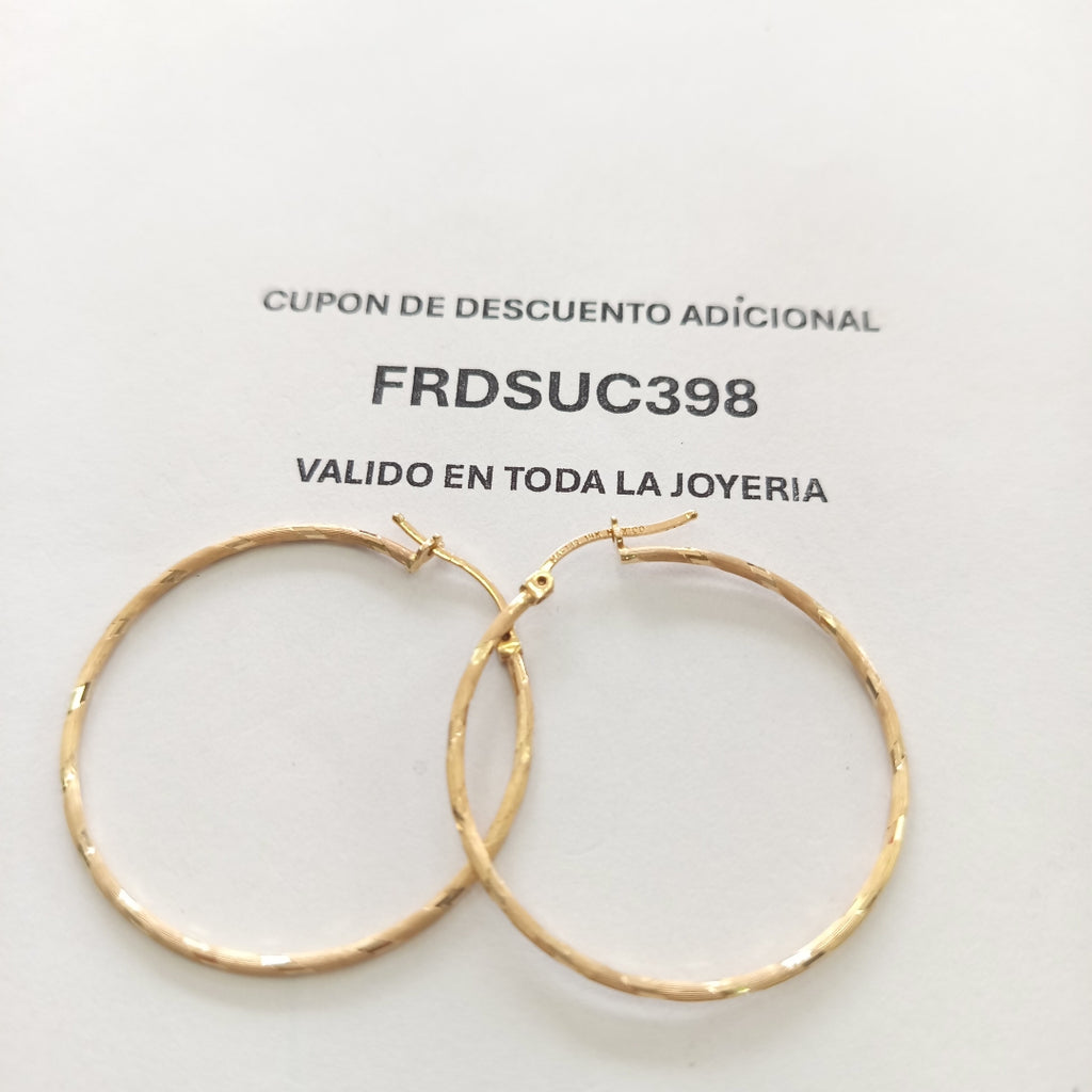 ARRACADAS PAR ORO, ORO COMBINADO 14 K 2.8 GRMS (SEMINUEVO)
