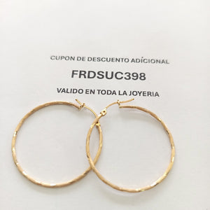 ARRACADAS PAR ORO, ORO COMBINADO 14 K 2.8 GRMS (SEMINUEVO)