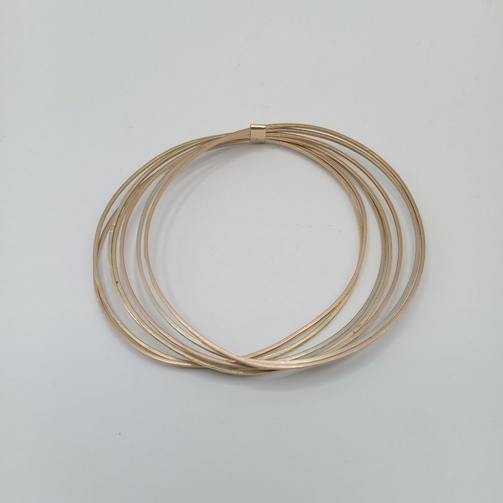 SEMANARIO DE PULSERAS ORO, ORO COMBINADO 14 K 15.4 GRMS (SEMINUEVO)