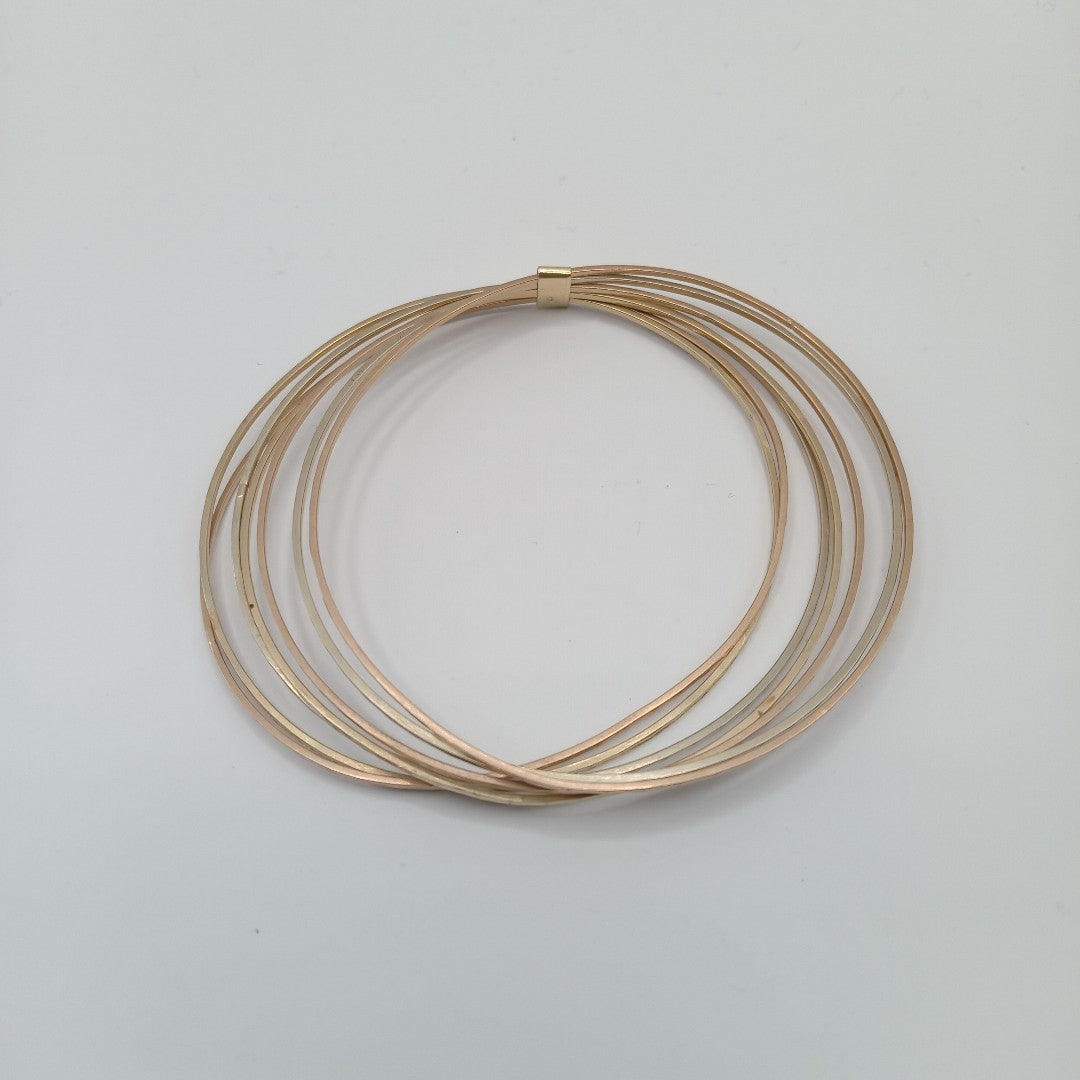 SEMANARIO DE PULSERAS ORO, ORO COMBINADO 14 K 15.4 GRMS (SEMINUEVO)