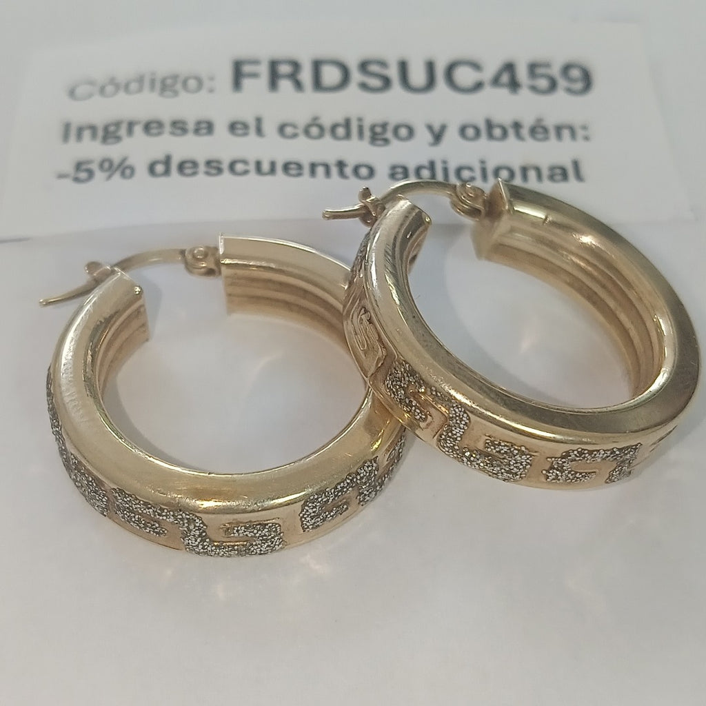 ARRACADAS PAR ORO 14 K 5.3 GRMS (SEMINUEVO)