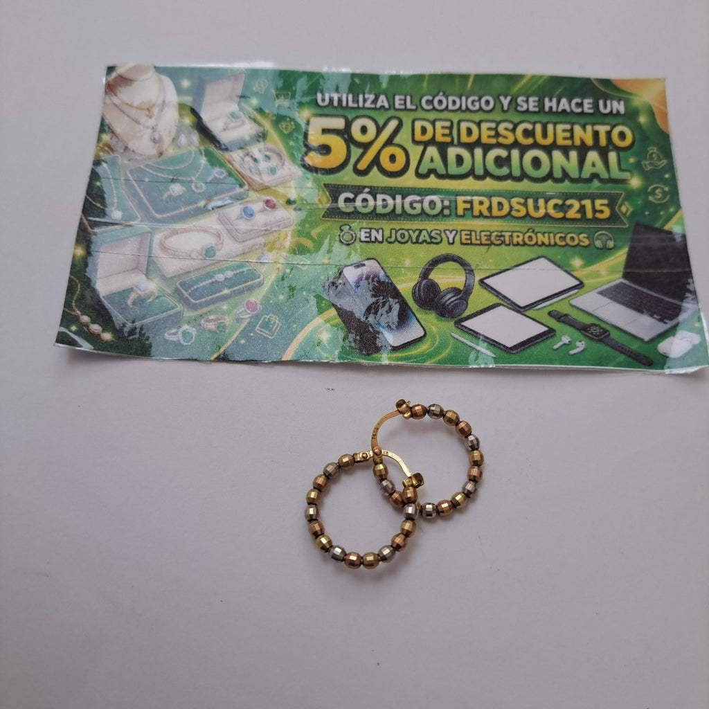 ARRACADAS PAR ORO 14 K 3,10 GRMS (SEMINUEVO)