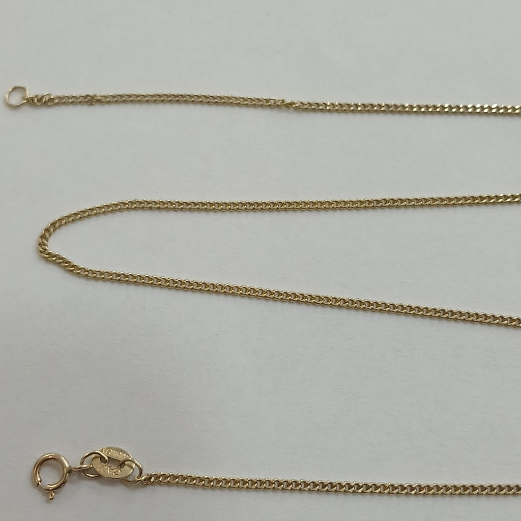 CADENAS TEJIDO BARBADA ORO 10K 50 CM 2.7 GR (NUEVO)